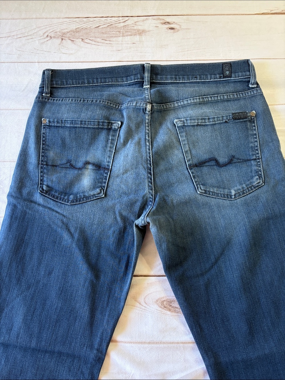 7 For All Mankind Men’s Blue Denim Jeans - Picture 9 of 9